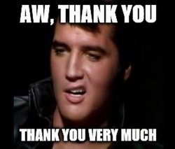 elvis thanks Meme Template