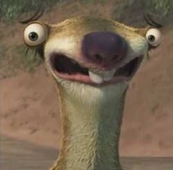 Sid the Sloth Yikes Meme Template