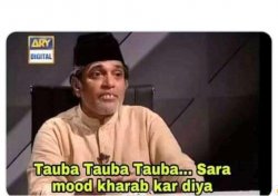 Tauba Tauba sara mood kharab kar diya Meme Template