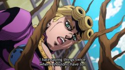 I hate saying things twice when i shouldn't have to (JoJo) Meme Template