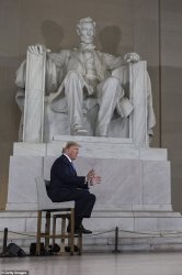 Trump at Lincoln Memorial Meme Template