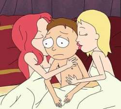 2 Girls 1 Morty Meme Template