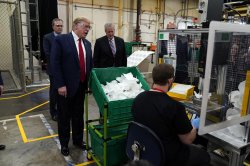Trump at the factory Meme Template