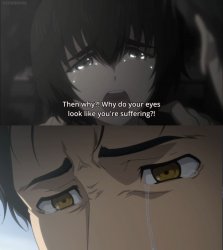 Steins Gate Why Suffering Meme Template