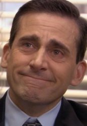 the office michael crying Meme Template