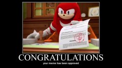 Knuckles Approves Meme Template