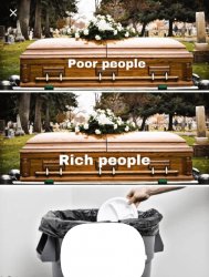 Coffin, Coffin, Trash Can Meme Template