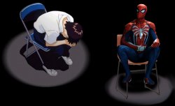 Spider-Man And Shinji Meme Template