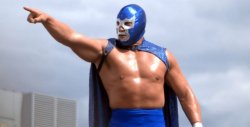 Blue demon señalando Meme Template