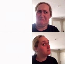 Woman trying kombutcha Meme Template