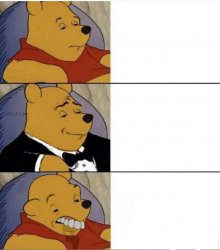 Tuxedo Pooh With Idiot Meme Template