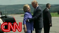 Biden groping Hillary Meme Template