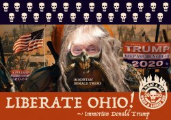liberate-ohio-trump re-election campaign-immortan-donald-trump-m Meme Template