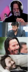 The 4 Keanu step of acceptance - 2 Meme Template