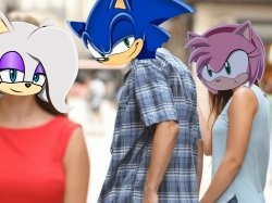 Distracted Sonic Meme Template