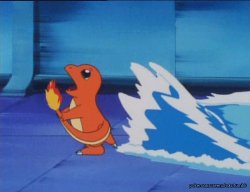 Charmander running from water Meme Template