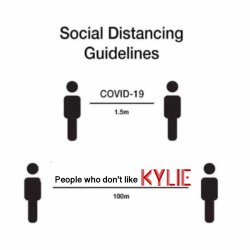 Social distancing Kylie Meme Template