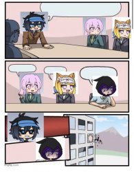 Boardroom meeting suggestion Gacha Life Meme Template