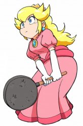Peach with a Frying Pan! Meme Template