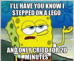 lego = fun  lego = pain Meme Template