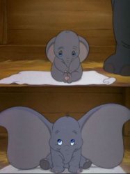 Sad Dumbo Meme Template