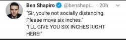 Ben Shapiro six inches Meme Template