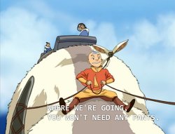 Aang - Where we're going you won't need any pants Meme Template