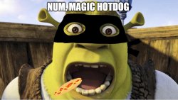 The Ninja Hotdog Shrek Meme Template