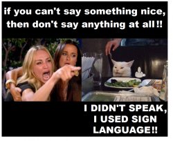 Smudge sign language Meme Template