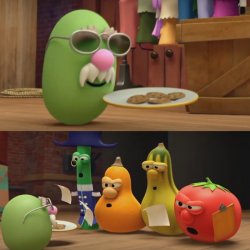 Veggietales "Need a snack?" Meme Template
