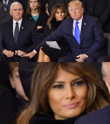 Trump touching knee Meme Template