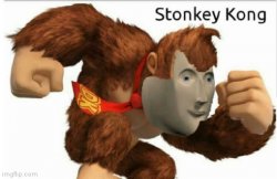 Stonkey Kong Meme Template