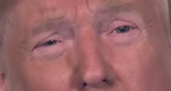 Trump crying, eyes dilated Meme Template