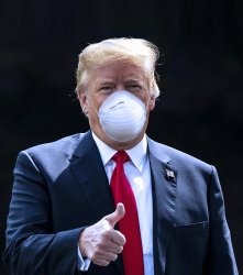 Trump Wearing Face Mask Meme Template