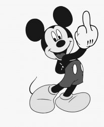 Mickey Mouse finger  B&W Meme Template