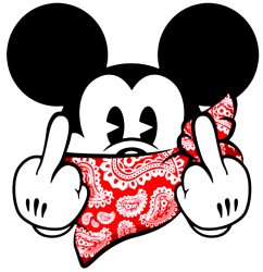 Mickey Mouse bad ass finger Meme Template