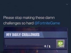 Stop making these challenges so hard fortnite Meme Template