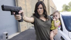Mother Woman Self-Defense gun Meme Template