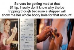 Server Mad At 1 Dollar Tip Meme Template