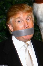 Trump mouth tape gag Meme Template