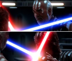 Dooku vs Anakin Star Wars ROTS 1 Meme Template