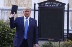 Trump holding a Bible Meme Template