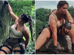 curvy Lara Croft Meme Template