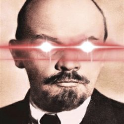 Laser eyes Lenin Meme Template