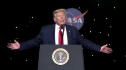 US President Trump SpaceX Launch Speech HD Widescreen Meme Template