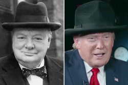 Churchill real Trump fake news Meme Template