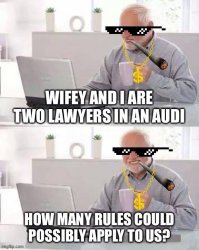 Two lawyers in an Audi Meme Template