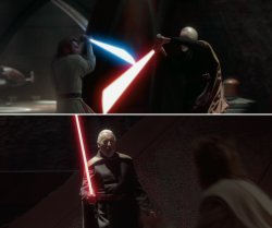 Obi Wan vs Dooku Duel 01 Meme Template