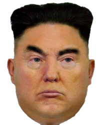 Kim Jong Trump sticker Meme Template
