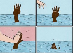 BLM Drowning Meme Template